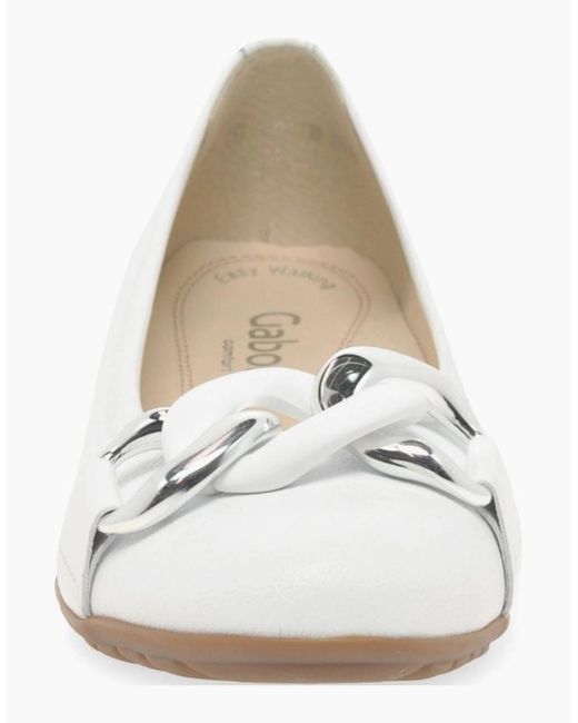 Gabor White Sabia Shoes