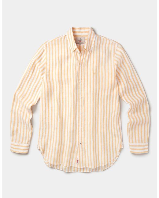 aubi Natural Worlaby Linen Shirt for men