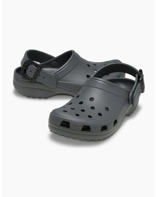 CROCSTM Black Classic Buckle Clogs