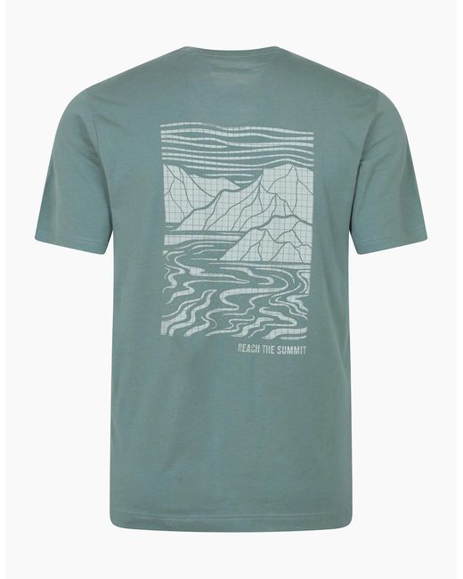 Mountain Warehouse Green Reach The Summit Graphic T-Shirt for men