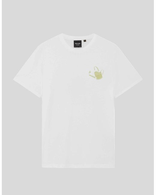 Lyle & Scott White Back Print Graphic T-Shirt for men