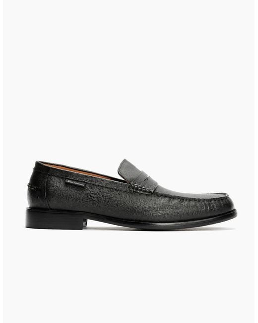 Ben Sherman Black Hester Leather Loafers for men