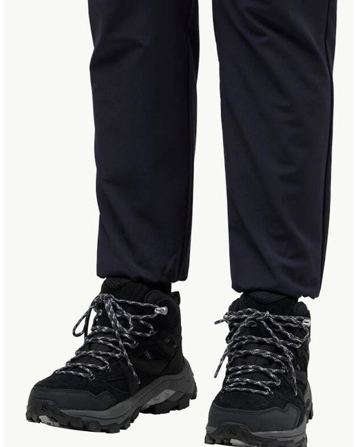 Jack Wolfskin Black Vojo Tour Lt Texapore Mid Shoes for men