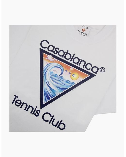 Casablanca White Tennis Club Icon Printed T-Shirt for men