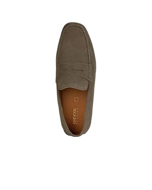 Geox Brown U Kosmopolis + Grip Moccasins for men