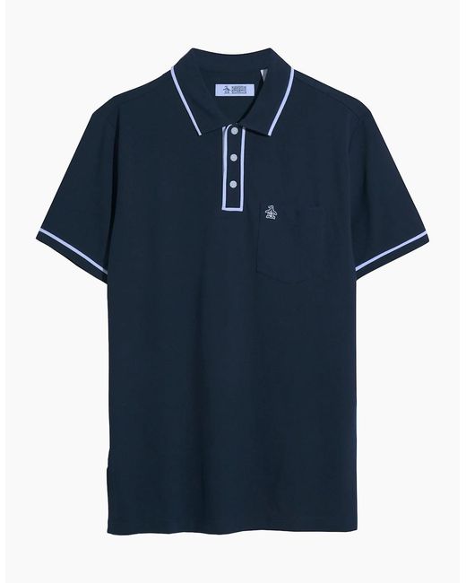 Original Penguin Black Core Pique Earl Polo Dark Sapphire for men