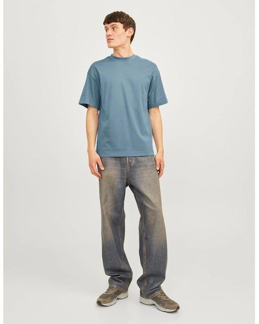 Jack & Jones Blue Urban Regular Fit Short Sleeve T-Shirt for men