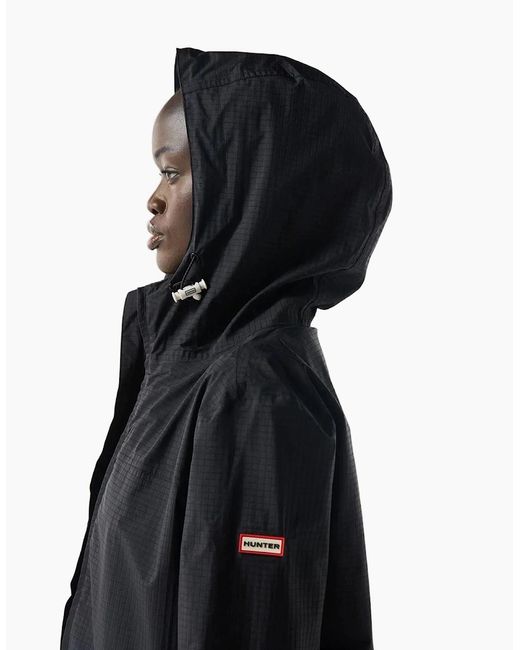 Hunter Black Packable Rain Adults Rain Jacket