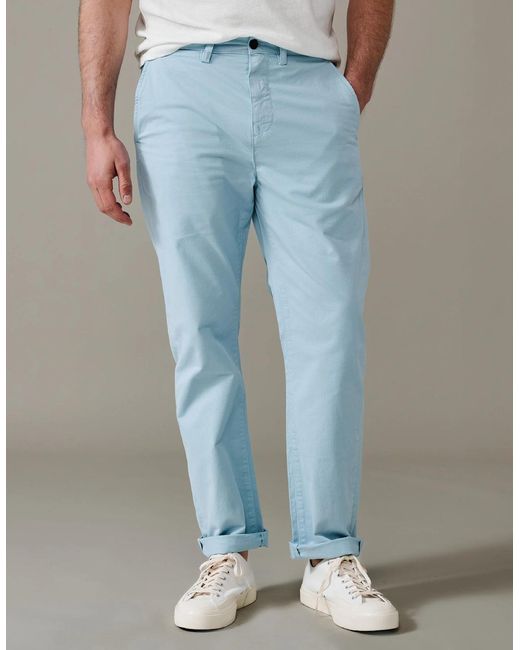 aubi Blue Witham Stretch Chino for men