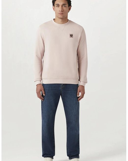 Belstaff Natural Patch Logo Sweatshirt Dusk for men
