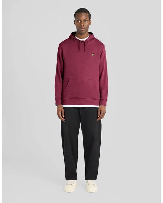 Lyle & Scott Red Everyday Loopback Cotton Hoodie for men