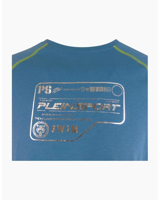 Philipp Plein Blue Plein Sport Performance Logo Light T-Shirt for men