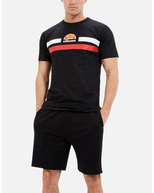 Ellesse White Aprel T Shirts Crew Neck Short Sleeve Cotton Summer Beach Tee Print