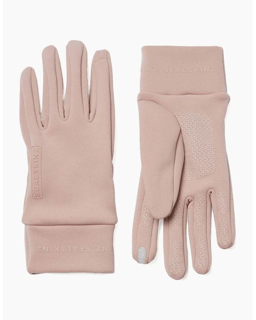 SealSkinz Pink Acle Water Repellent Nano Fleece Gloves