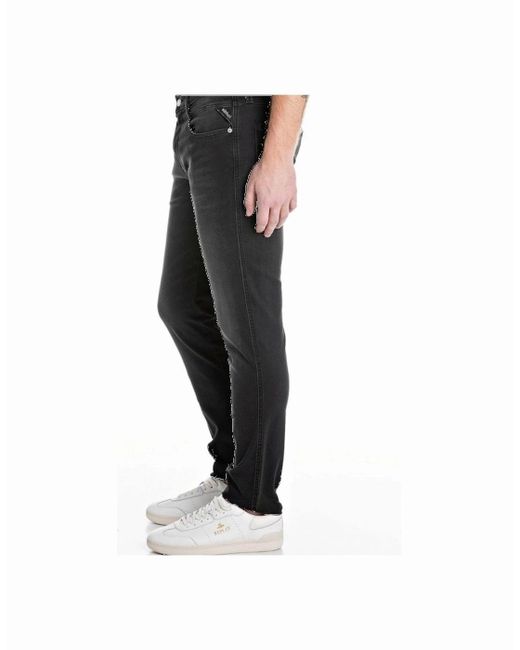 Replay Black Power Stretch Anbass Slim Jean for men