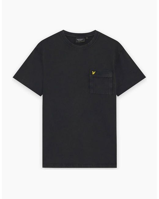 Lyle & Scott Black Lyle & Scott Cargo Pocket T-Shirt Jet for men