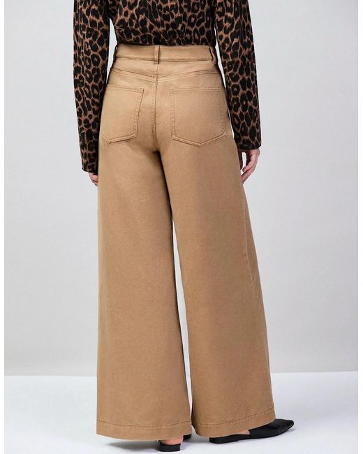Ro&zo Natural Petite Camel Wide Leg Jeans