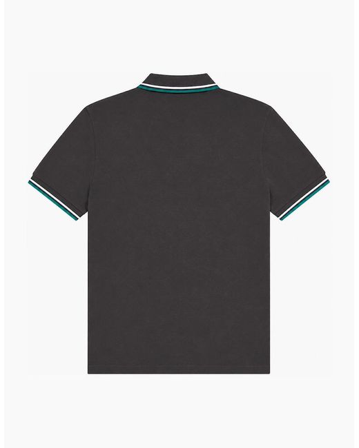 Fred Perry Black Twin Tipped Polo Shirt Anchor/Light Ice/Sport for men