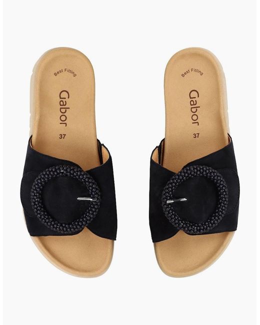 Gabor Blue Everly Mule Sandals