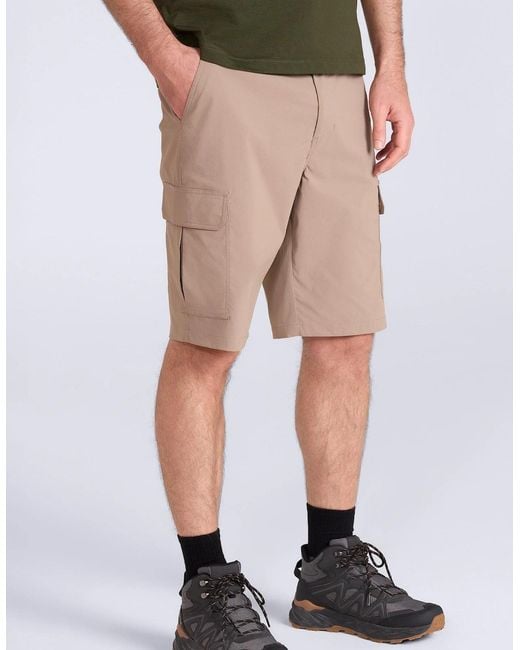 Mountain Warehouse Natural Delta Stretch Cargo Shorts for men