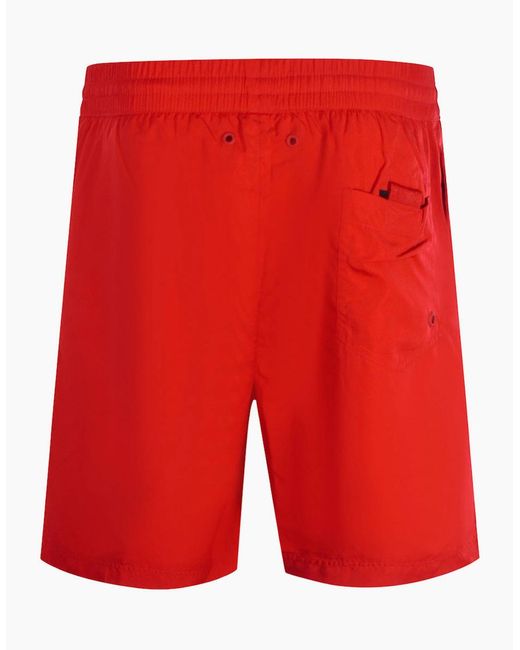 DIESEL Red Bmbx-Powel Beach Shorts for men