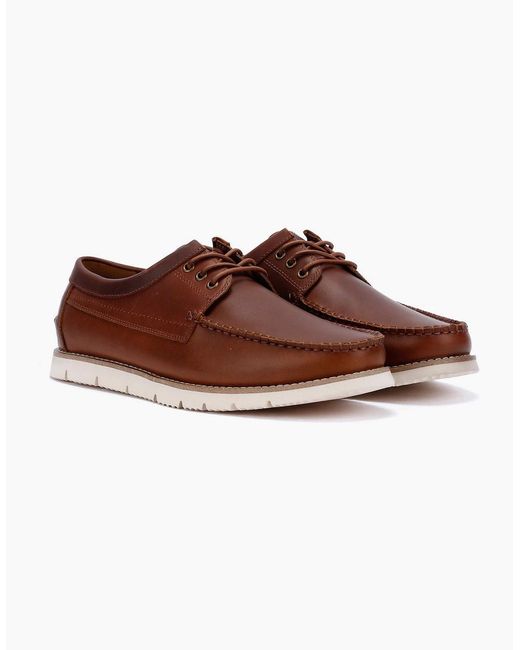 Ben Sherman Brown Soho Suede Lace-Up Shoes for men