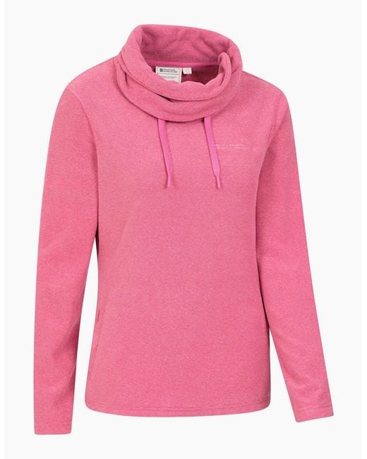 Mountain Warehouse Pink Ladies Hebridean Cowl Neck Fleece Top