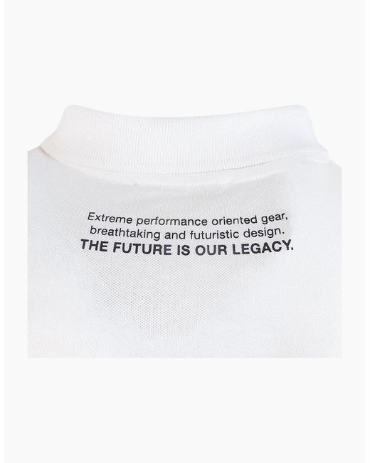 Philipp Plein White Plein Sport Classic Logo Stretch Polo Shirt