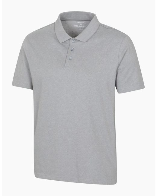Mountain Warehouse Gray Cordyline Textured Polo Shirt for men