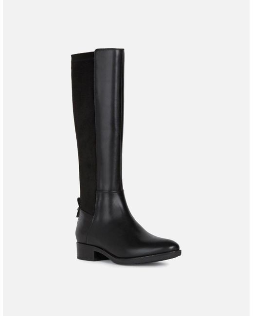 Geox Black Ladies Felicity Leather Calf Boots