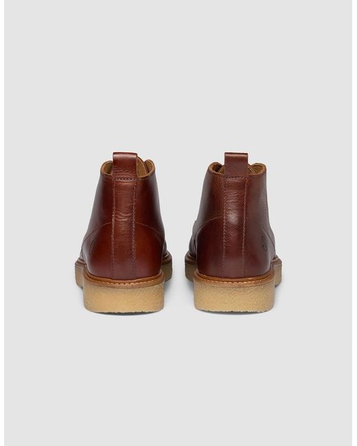 Oliver Sweeney Brown Xixona Leather Moccasin Boots for men