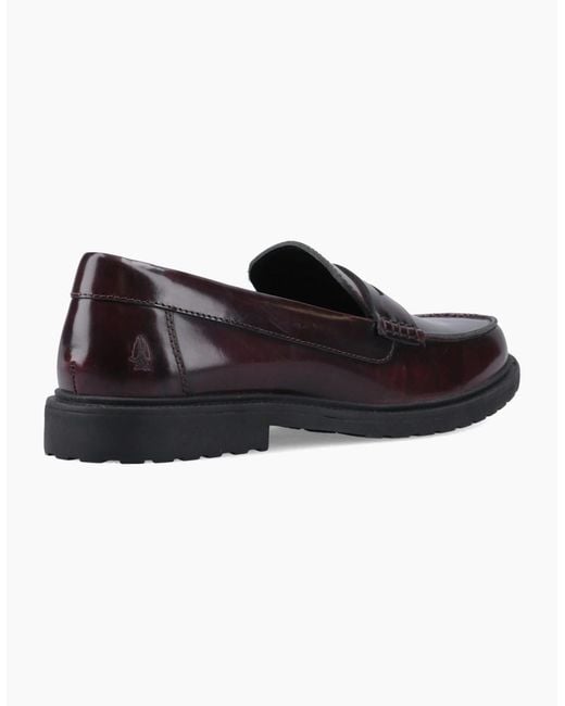 Hush Puppies Purple Verity Slip On Leather Plum Loafers