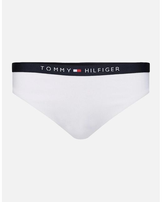 Tommy Hilfiger Blue Classic Logo Waistband Bikini Bottoms