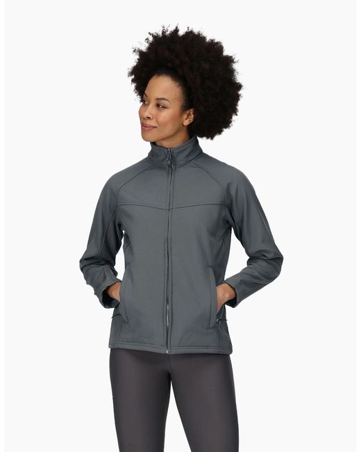 Regatta Gray Ladies Uproar Softshell Wind Resistant Jacket