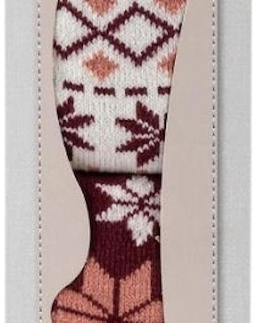 Totes Red Isotoner Knee High Supersoft Welly Socks Berry