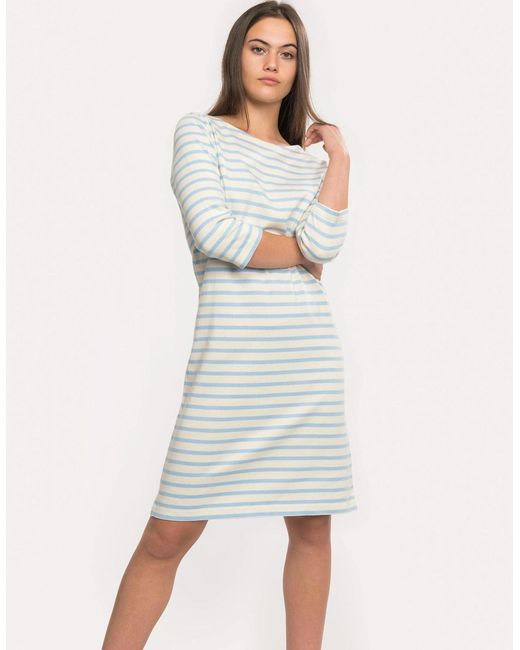 Armor Lux White Armour Lux Casual Striped T-Shirt Dress