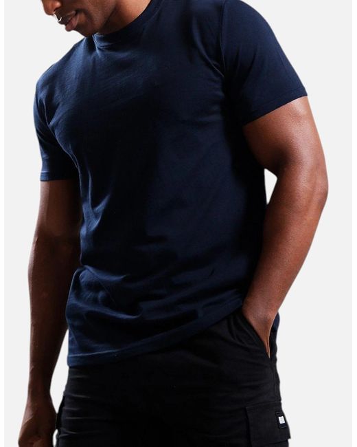 Weekend Offender Blue Wotsb2X T Shirts Blank Crew Neck Short Sleeve Casual Tee for men