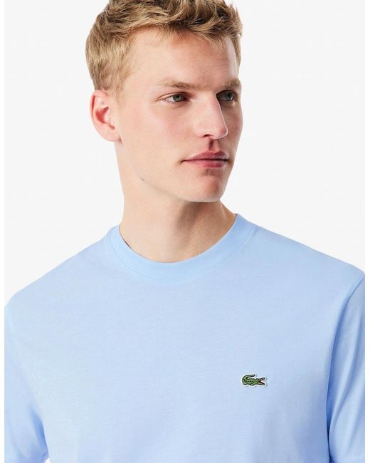 Lacoste Blue Classic Fit Cotton Jersey T-Shirt for men