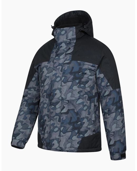 Mountain Warehouse Blue Shadow Ii Printed Ski Jacket for men