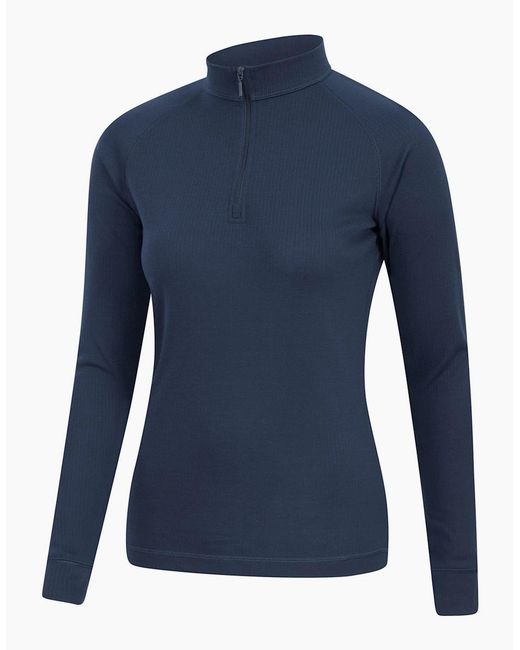 Mountain Warehouse Red Ladies Talus Zip Neck Long-Sleeved Thermal Top