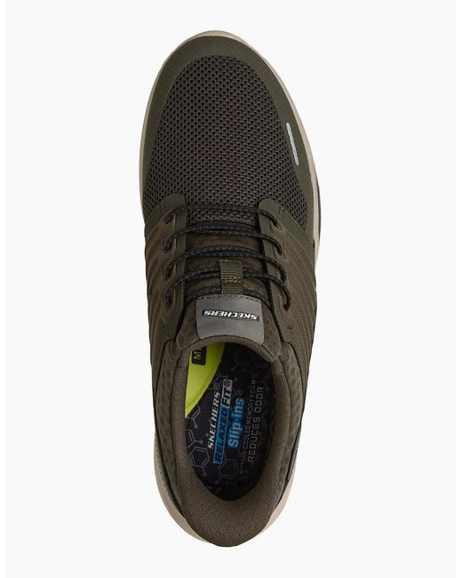 Skechers Brown Slade Luther Synthetic Mesh Trainers for men