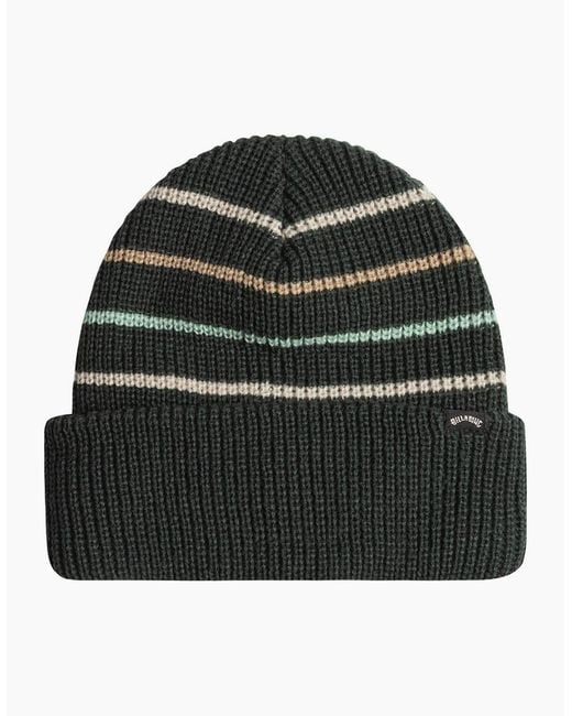 Billabong Black Sigle Folded Cuff Beanie for men