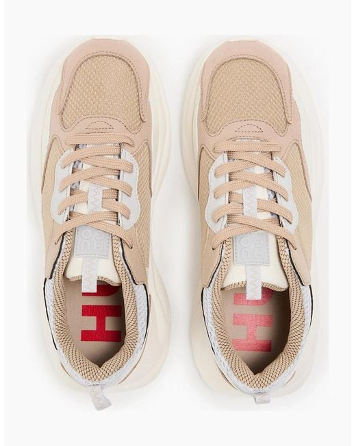 Boss White Runn Mxmt Low Top Lace-Up Sneakers for men