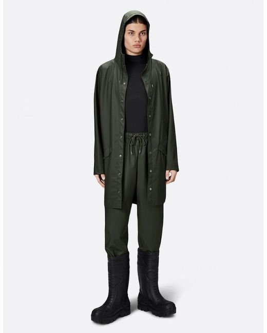 Rains Green Long Jacket