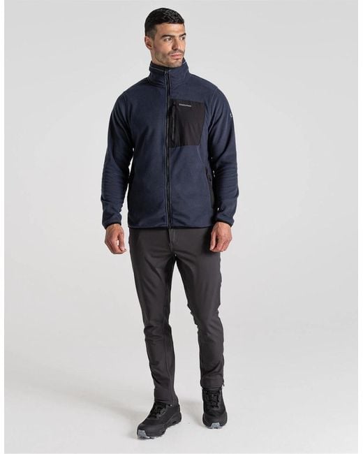 Craghoppers Blue Expedition Solid Patterned Slim Trousers for men