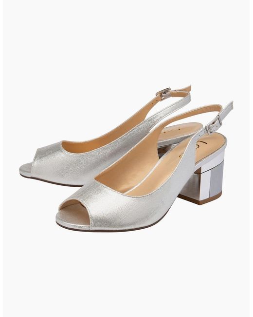 Lotus White Evelyn Slingback Sandals
