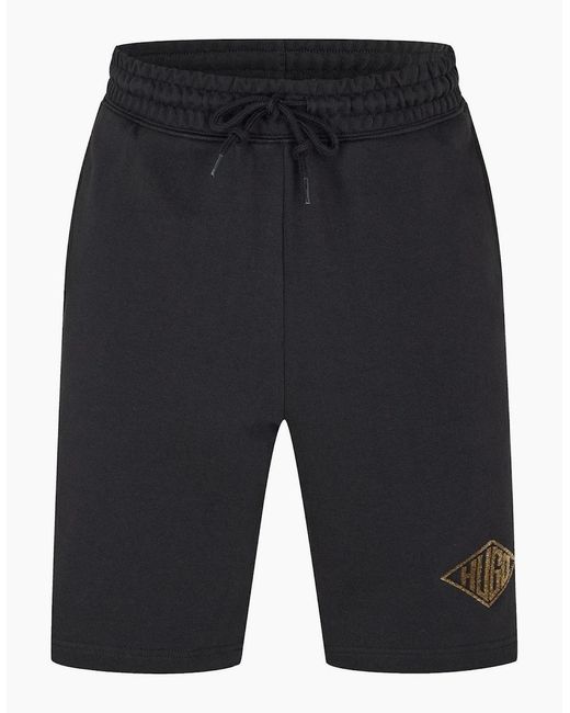 Boss Blue Logo Print Sweat Shorts With Elasticated Waistband for men