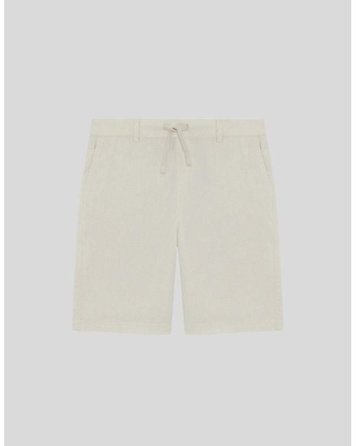 Lyle & Scott White Linen Blend Shorts for men
