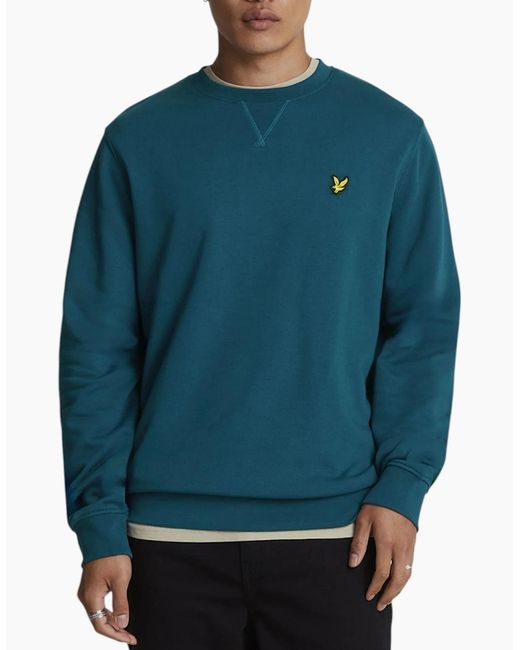 Lyle & Scott Blue Lyle & Scott Jumpers Crew Neck Knitted Winter Sweat Pullover Sweatshirts