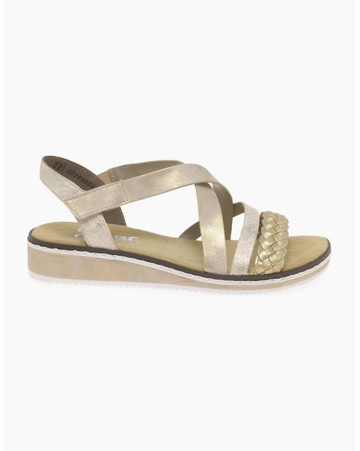 Rieker Metallic Kaz Sandals